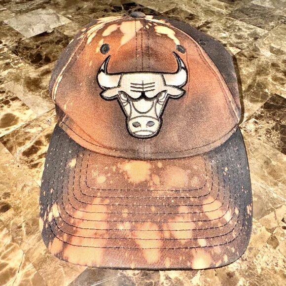 Chicago Bulls NBA Men's New Era Black/Orange Tie-Dye Hat - Picture 1 of 6